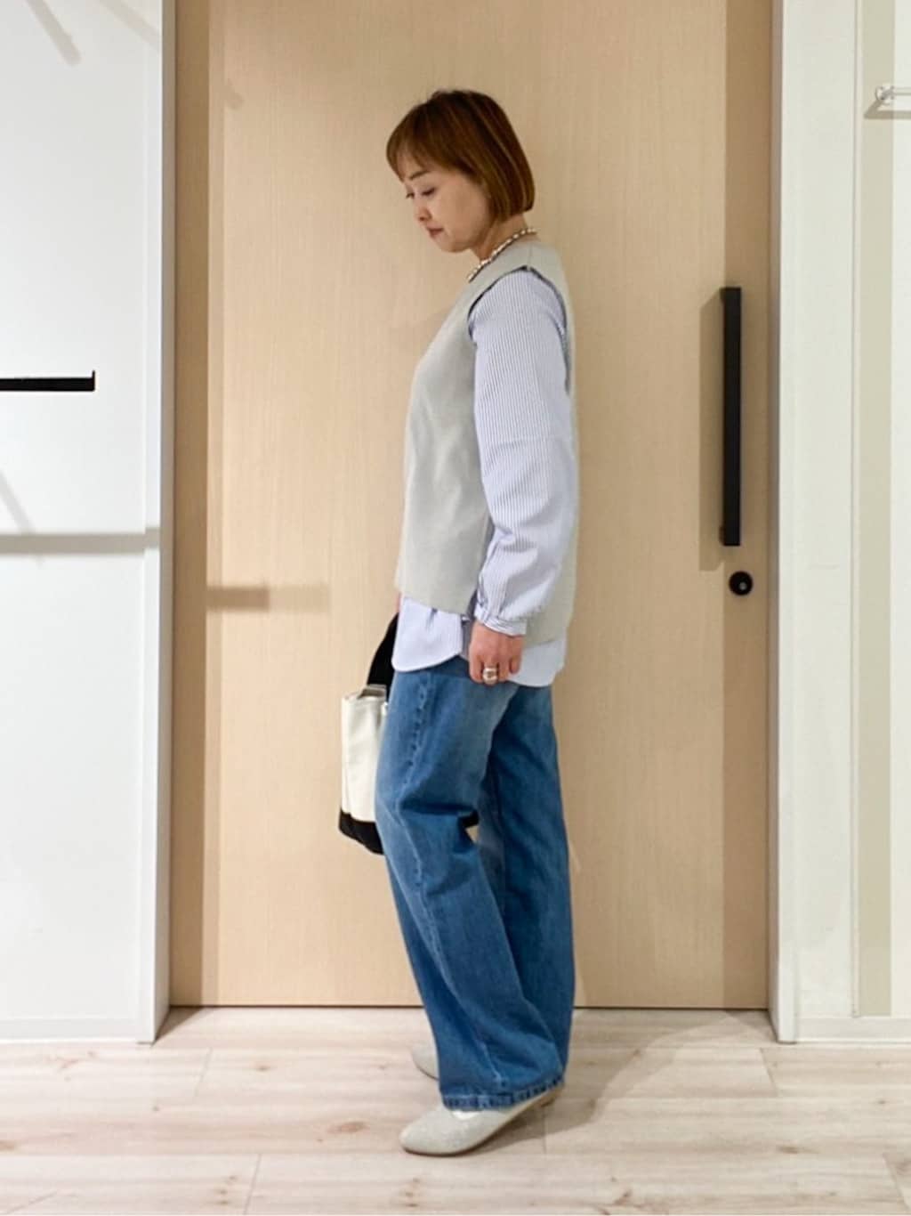 ぷくりんさんの「SHOO･LA･RUE｜配色キャンバストートバッグ」を使ったコーディネート