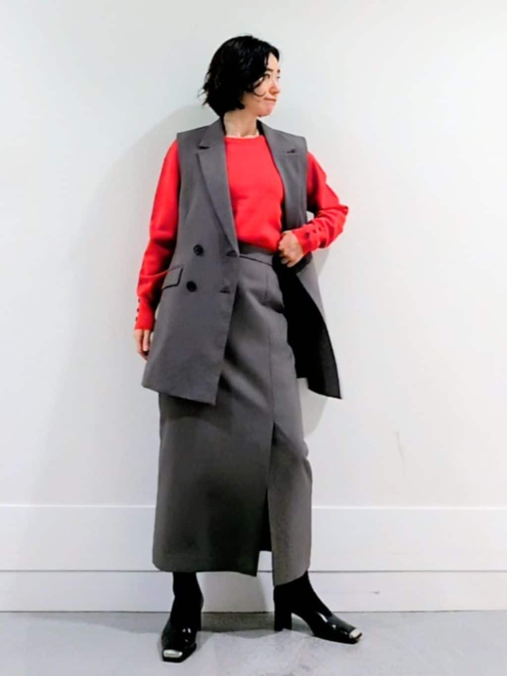 ミズタさんの「UNTITLED｜【アンサンブル可/洗える】ウールミラノリブニット」を使ったコーディネート