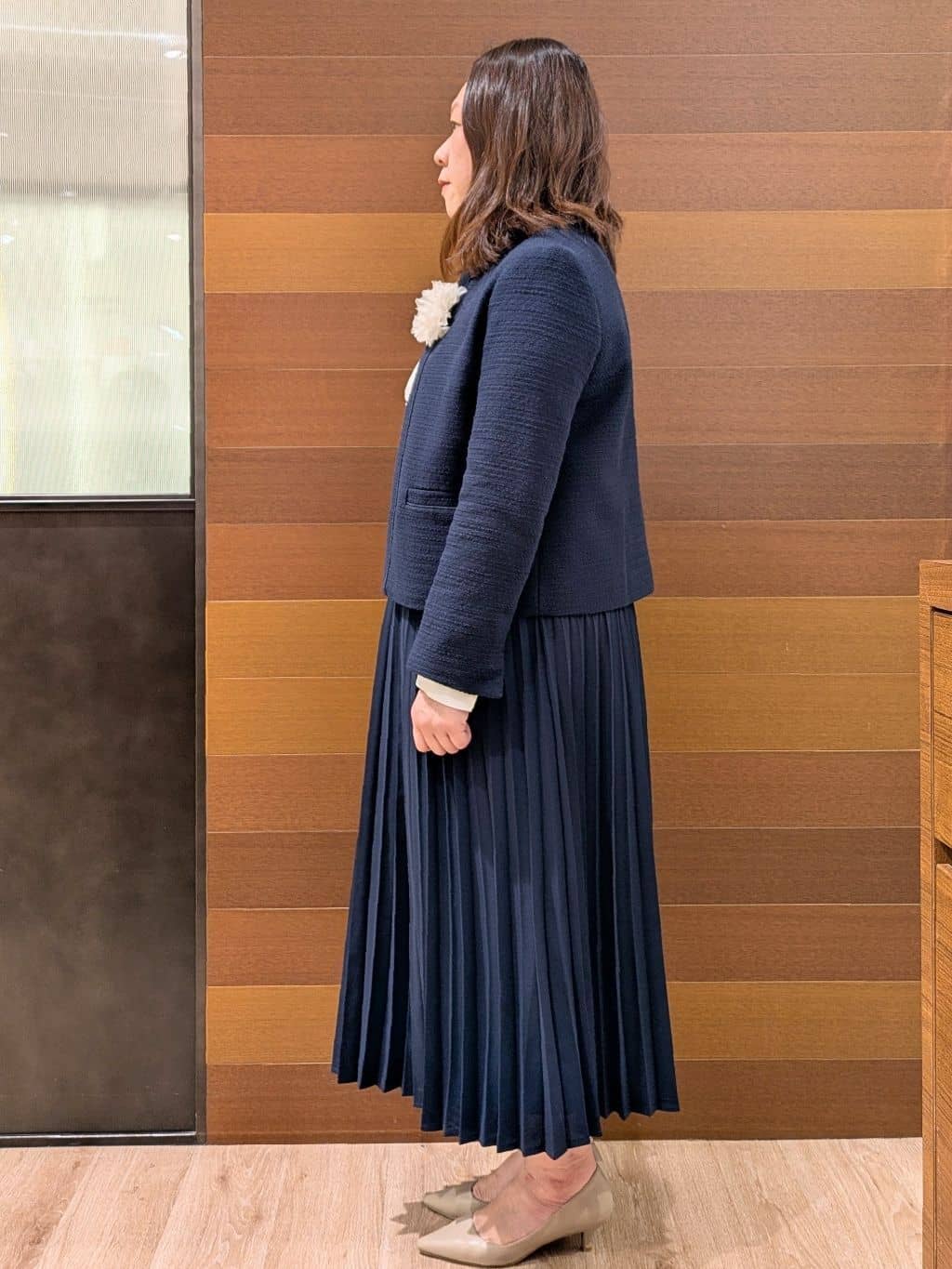 むっちゃんさんの「OPAQUE.CLIP｜《通勤対応》 コットンツイードジャケット」を使ったコーディネート