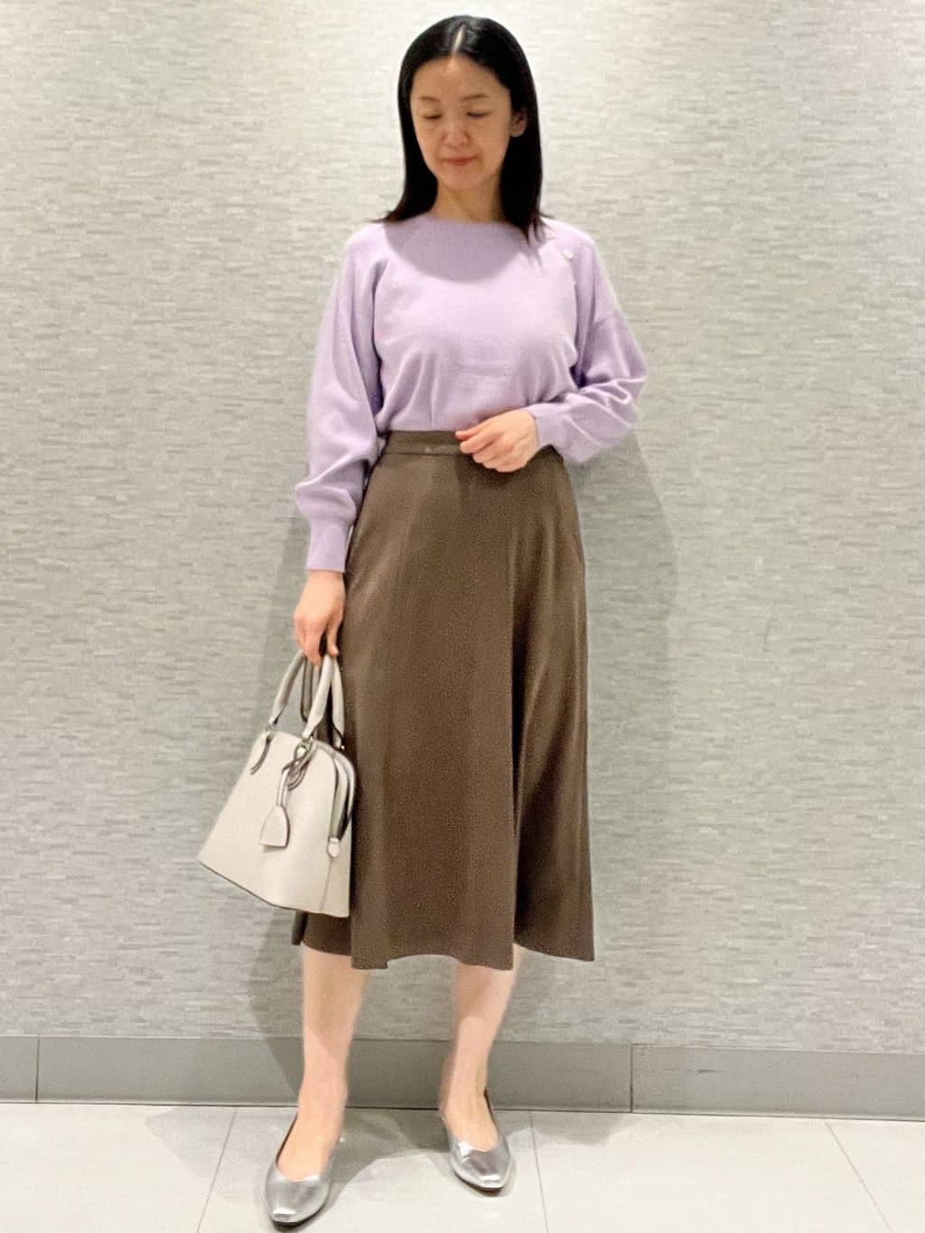 marikoさんの「Reflect｜【ゆったり着られる◎】ラグランスリーブニット」を使ったコーディネート