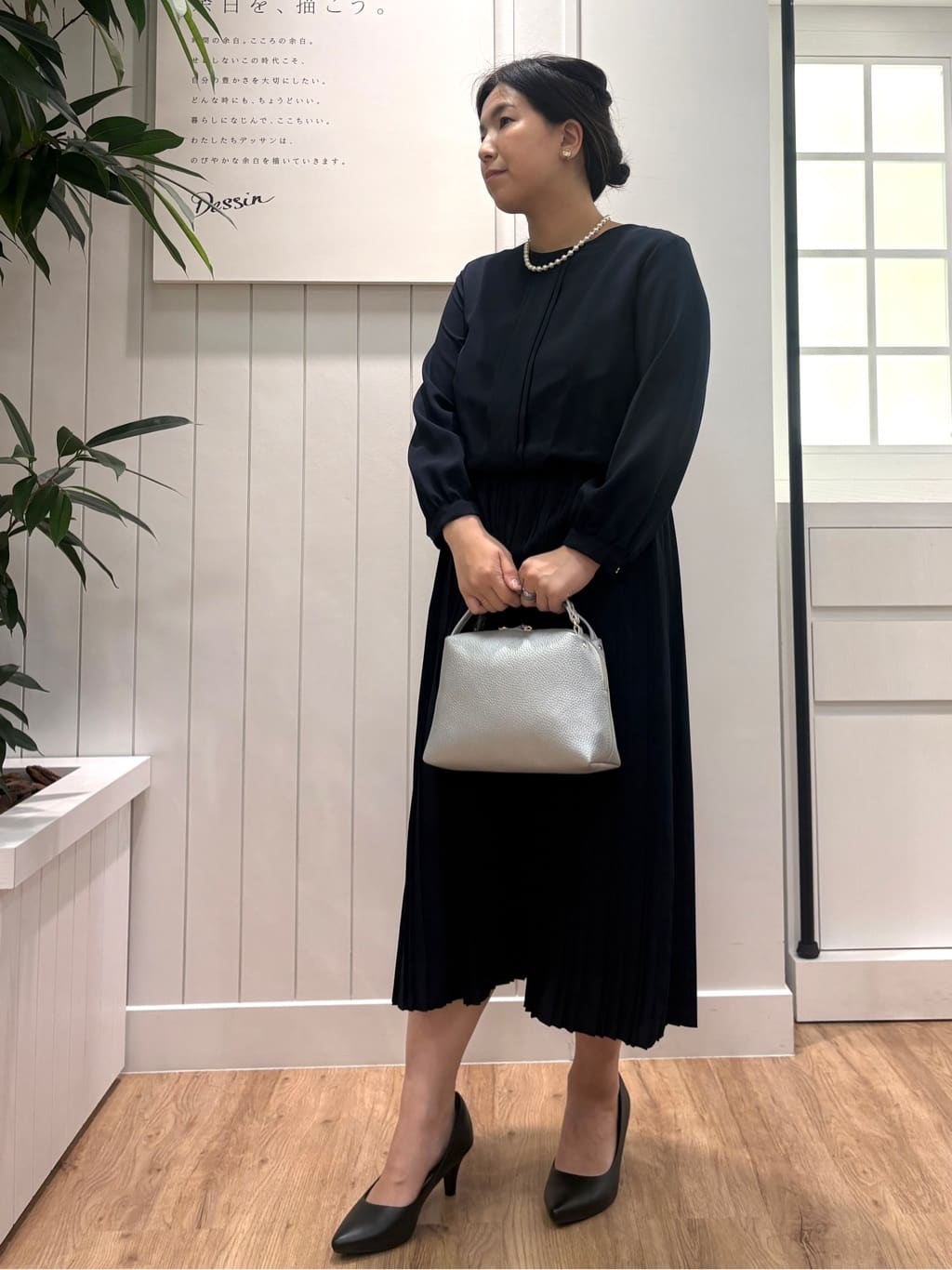 tomokoさんの「Dessin｜ジョーゼットワンピース」を使ったコーディネート