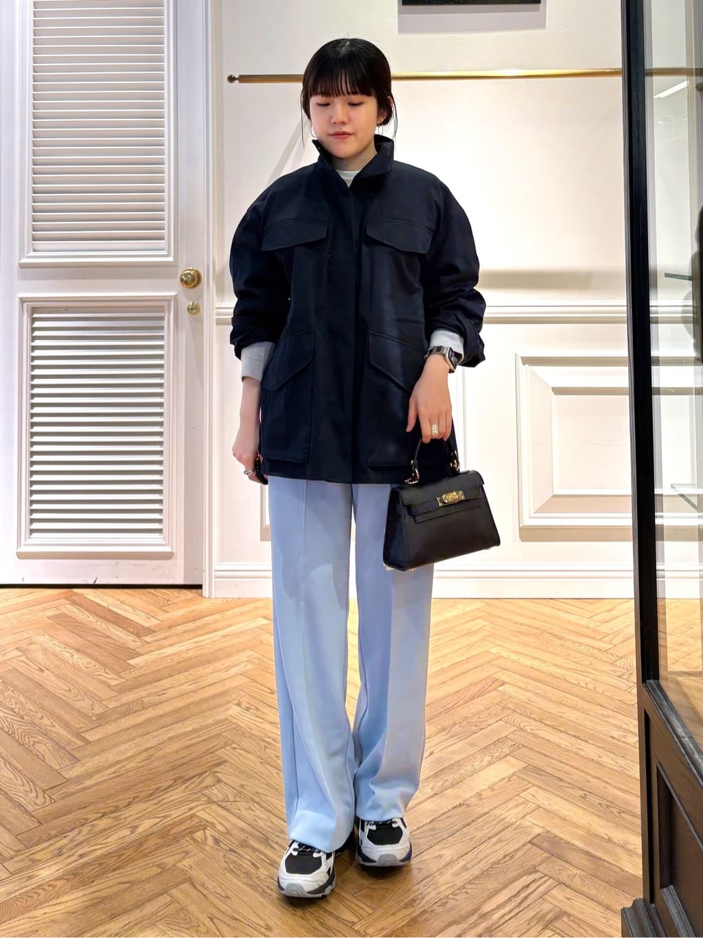 cocoさんの「DRESSTERIOR｜◆ウォッシャブルコットンカシミヤプルオーバーニット」を使ったコーディネート