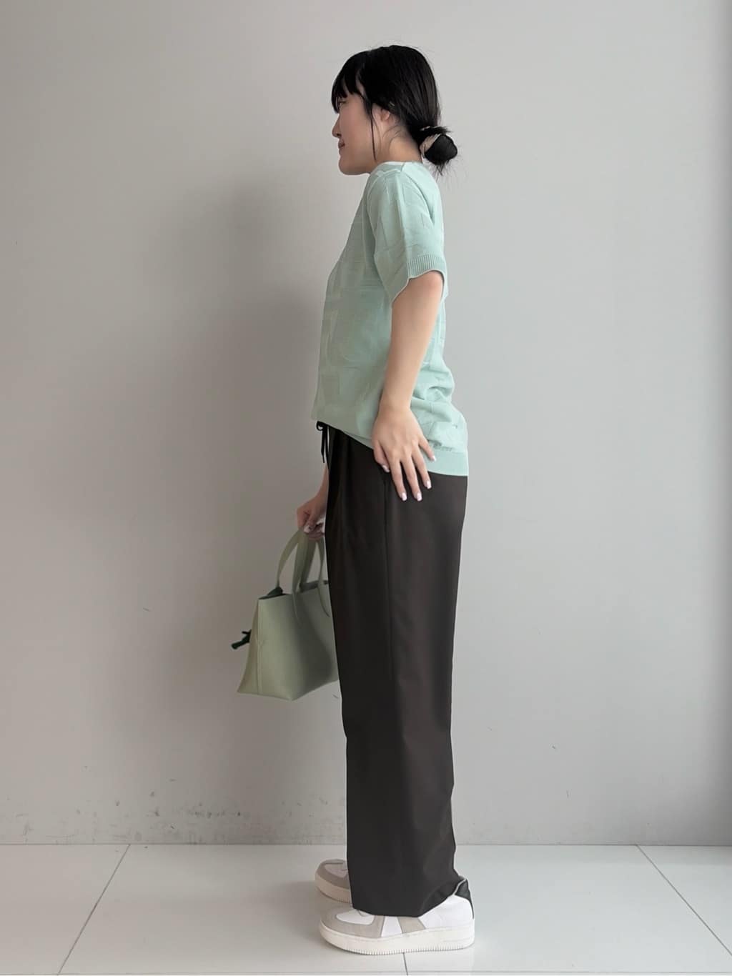 Akutagawaさんの「TAKEO KIKUCHI｜【徳島ニット】ニットＴシャツ」を使ったコーディネート