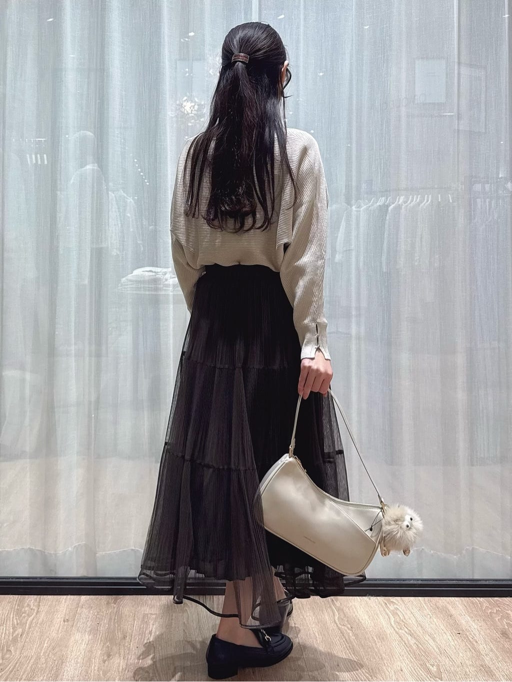 ぞうげさんの「OPAQUE.CLIP｜ドルマンリブニット【洗濯機OK／抗ピル】《5col》」を使ったコーディネート