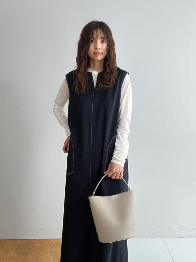misaさんの「DRESSTERIOR｜【セットアップ可/UVカット/接触冷感/吸水速乾】ウォッシャブル Iラインワンピース」を使ったコーディネート