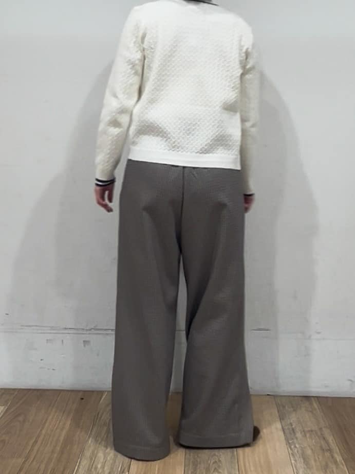 山さんさんの「grove｜【選べる着丈/多機能】裏起毛ハイパーストレッチワイドパンツ」を使ったコーディネート