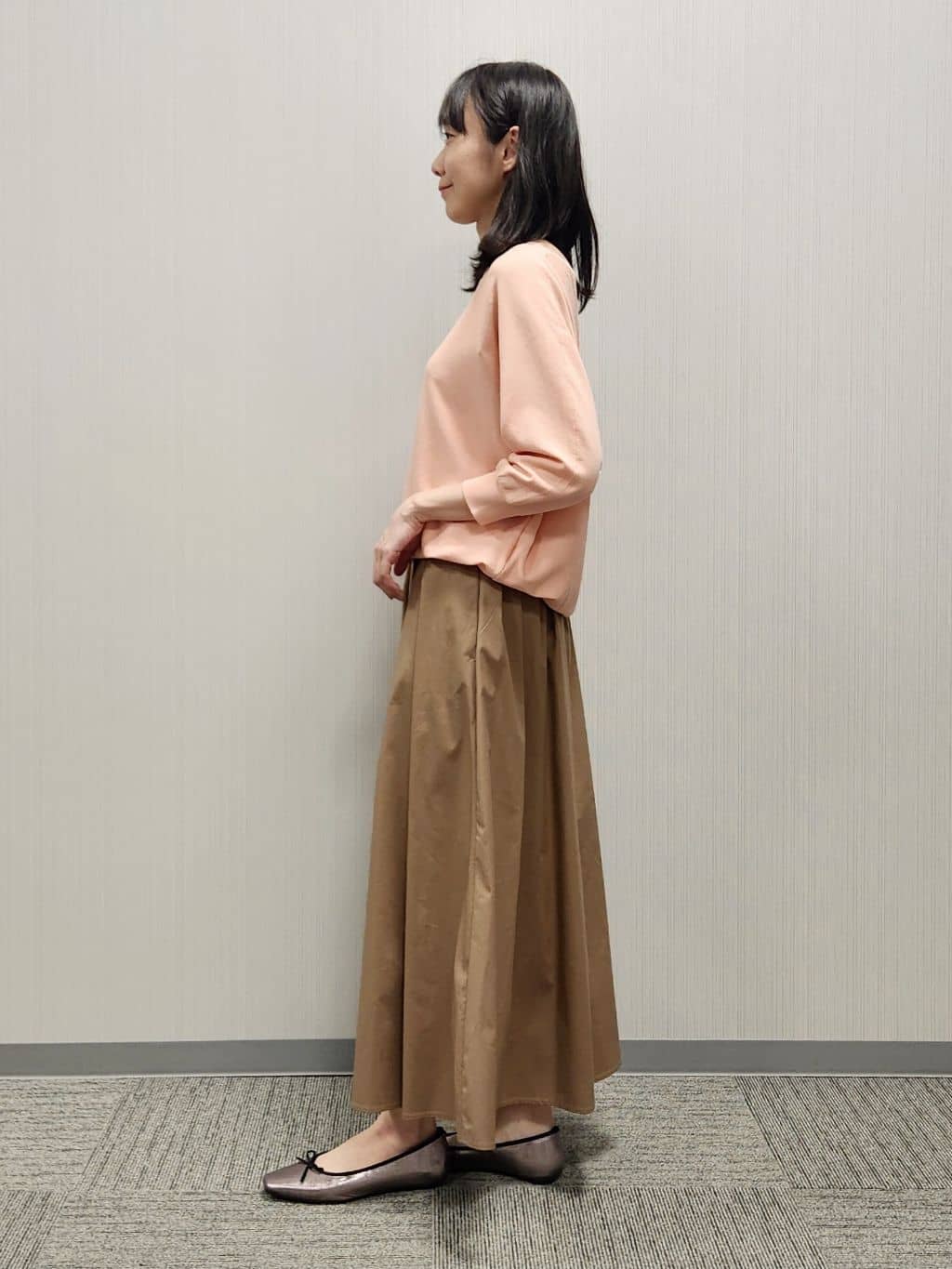 naraさんの「Dessin｜【洗える】後ろボタンニットプルオーバー七分袖」を使ったコーディネート