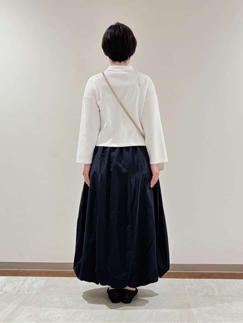 marikoさんの「grove｜フェイクパールY字アジャスタブルネックレス【2WAY】」を使ったコーディネート