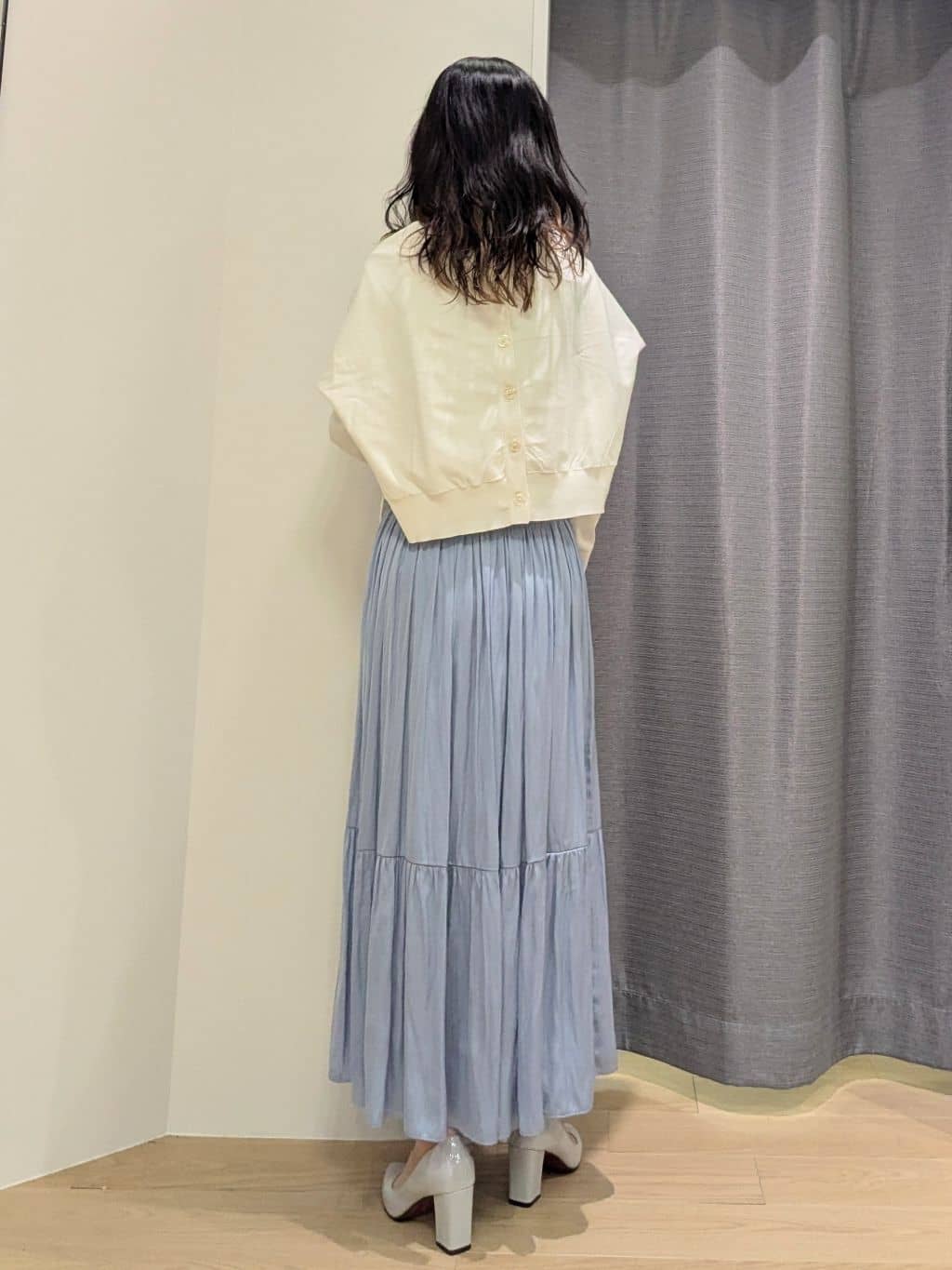 miiさんの「INDIVI｜【洗える／アンサンブル可能】シンプルデザインニット」を使ったコーディネート
