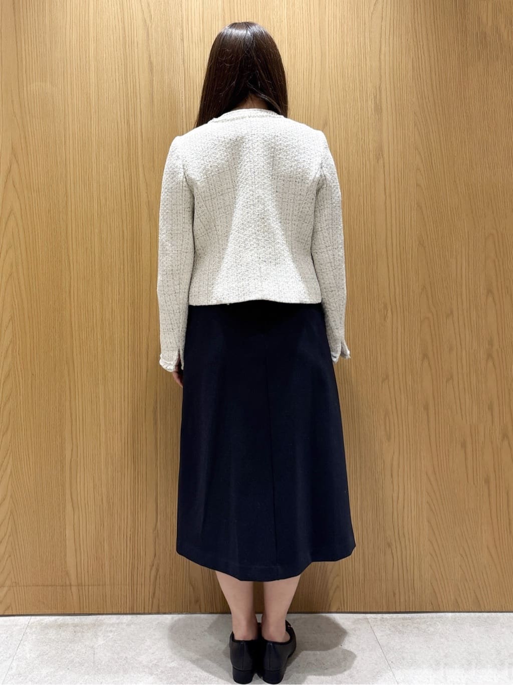 ゆいさんの「index｜《通勤／セットアップ対応》ノーカラーツイードジャケット【洗濯機OK】」を使ったコーディネート