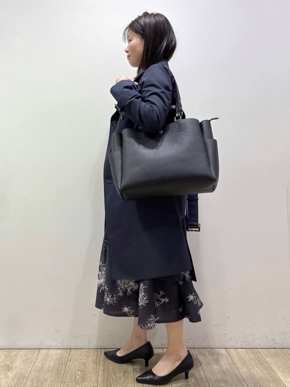 mameさんの「index｜撥水トレンチコート【洗濯機OK／花粉対応】《XS～3L》」を使ったコーディネート
