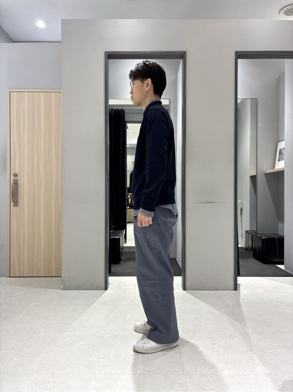 わいずみさんの「TAKEO KIKUCHI｜スタンドカラー ショート リブ ブルゾン」を使ったコーディネート