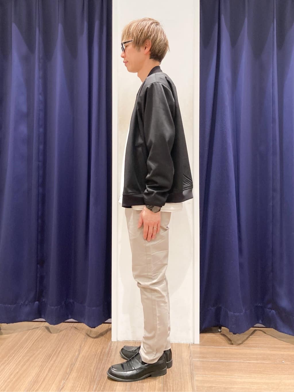 つーじーさんの「THE SHOP TK｜FLEX LINE ストレッチリブブルゾン　ストレッチ/防シワ/マシンウォッシャブル/セットアップ可」を使ったコーディネート