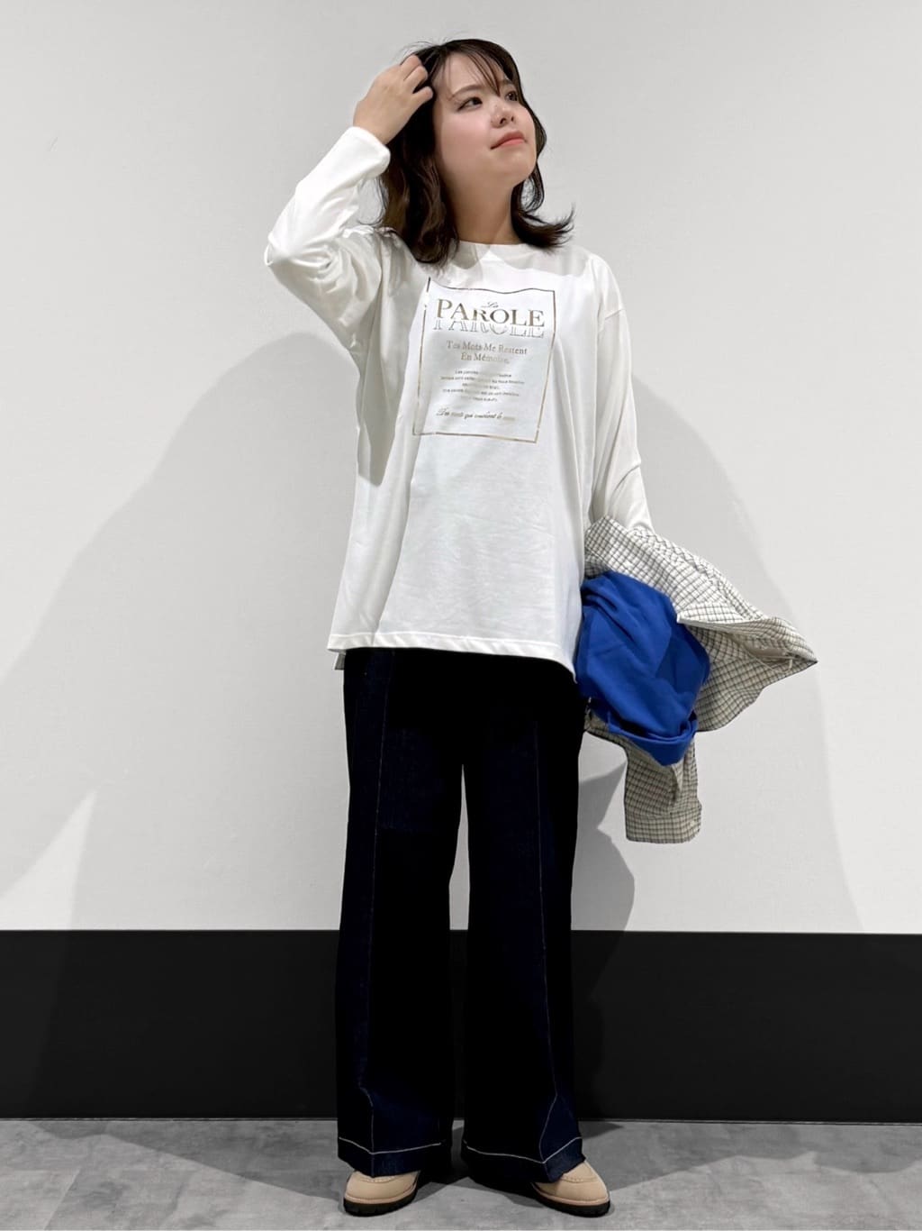 macchaさんの「THE SHOP TK｜ショート丈シャツブルゾン」を使ったコーディネート