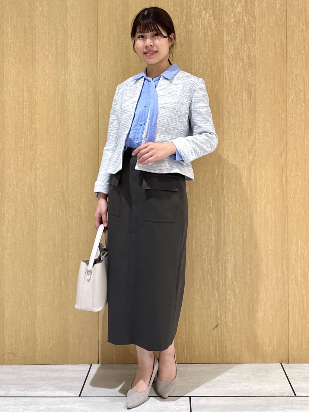 nanaさんの「UNTITLED｜◆【洗える/接触冷感】リラックスボウタイブラウス」を使ったコーディネート