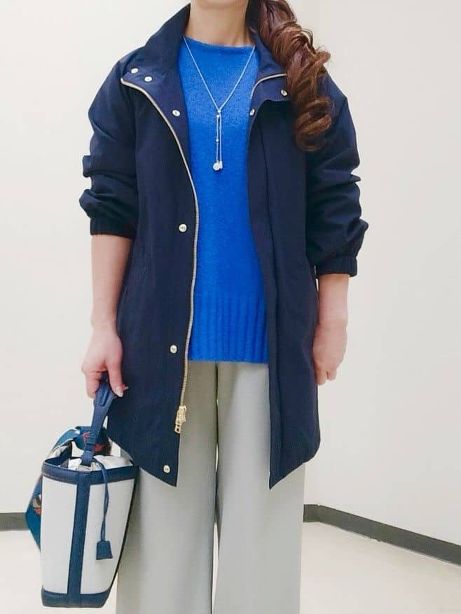 花さんの「Reflect｜ドライタッチストレートワイドパンツ」を使ったコーディネート
