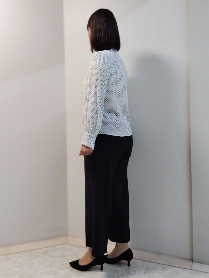 エリさんの「Reflect｜【SS-4Lサイズ／通勤／セットアップ可】ノーカラージャケット」を使ったコーディネート