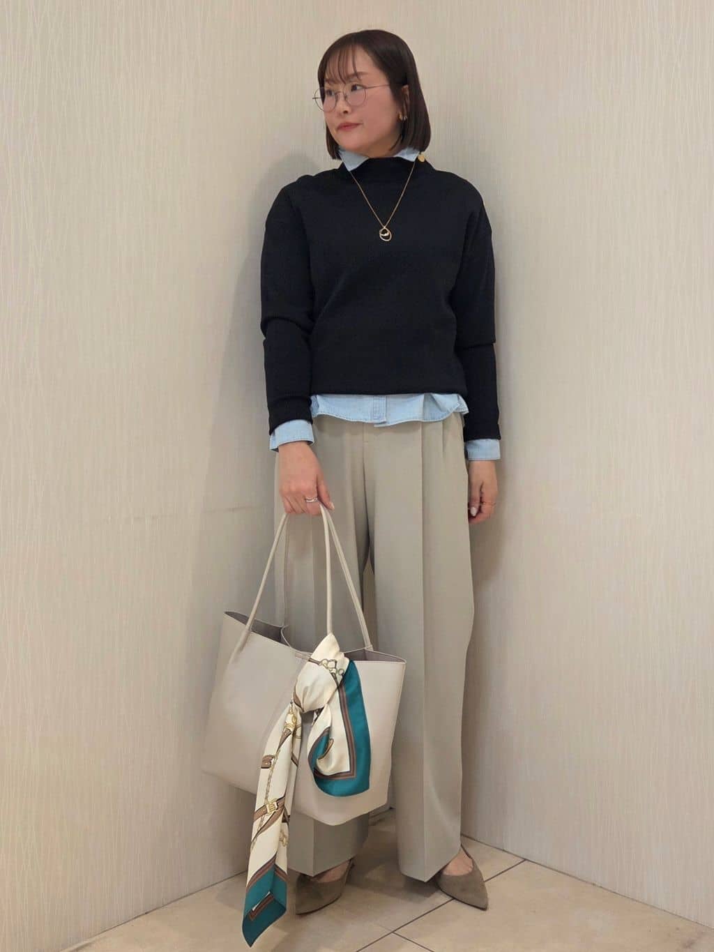 naokoさんの「UNTITLED｜【洗える】ミラノリブニット」を使ったコーディネート