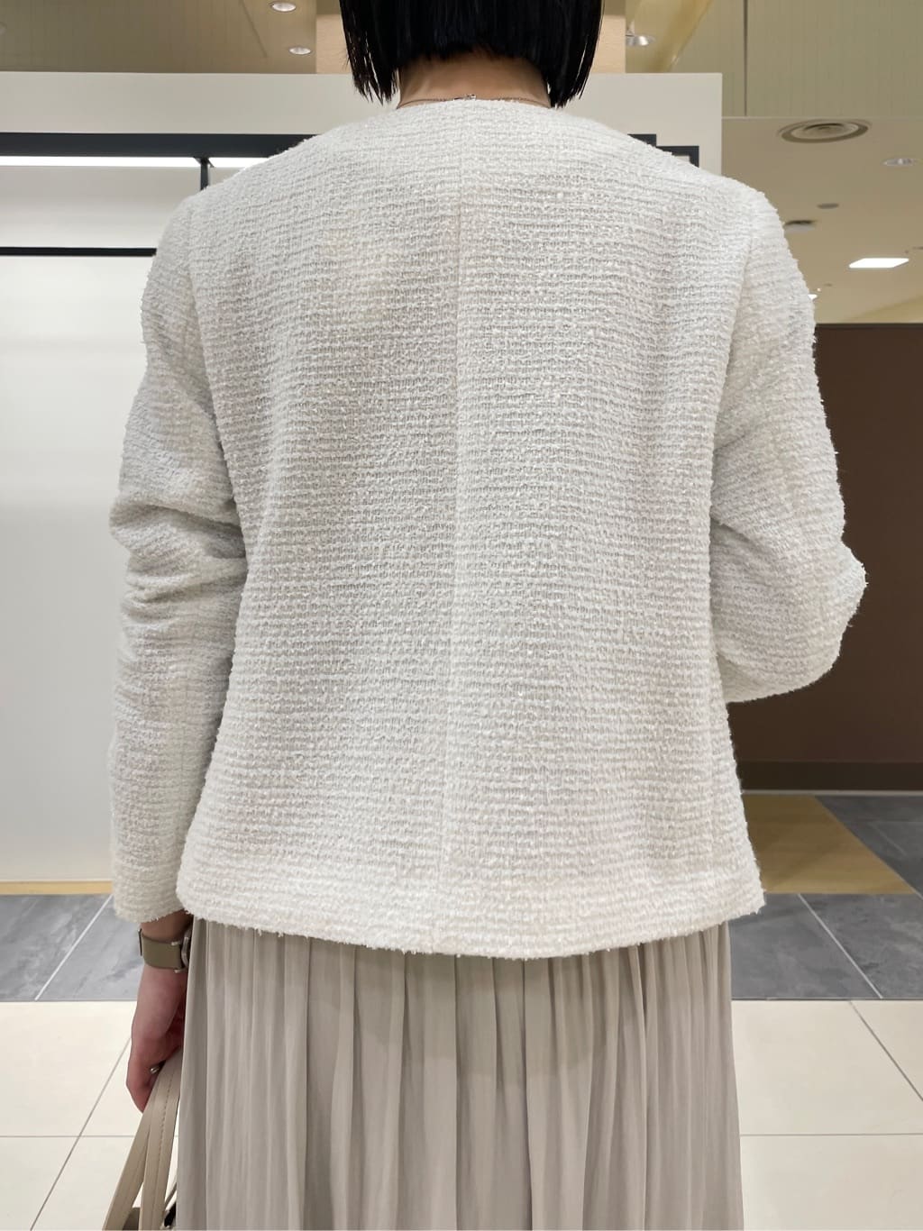 shihoさんの「INDIVI｜【セレモニー／洗える】ミックスツイードライトジャケット」を使ったコーディネート