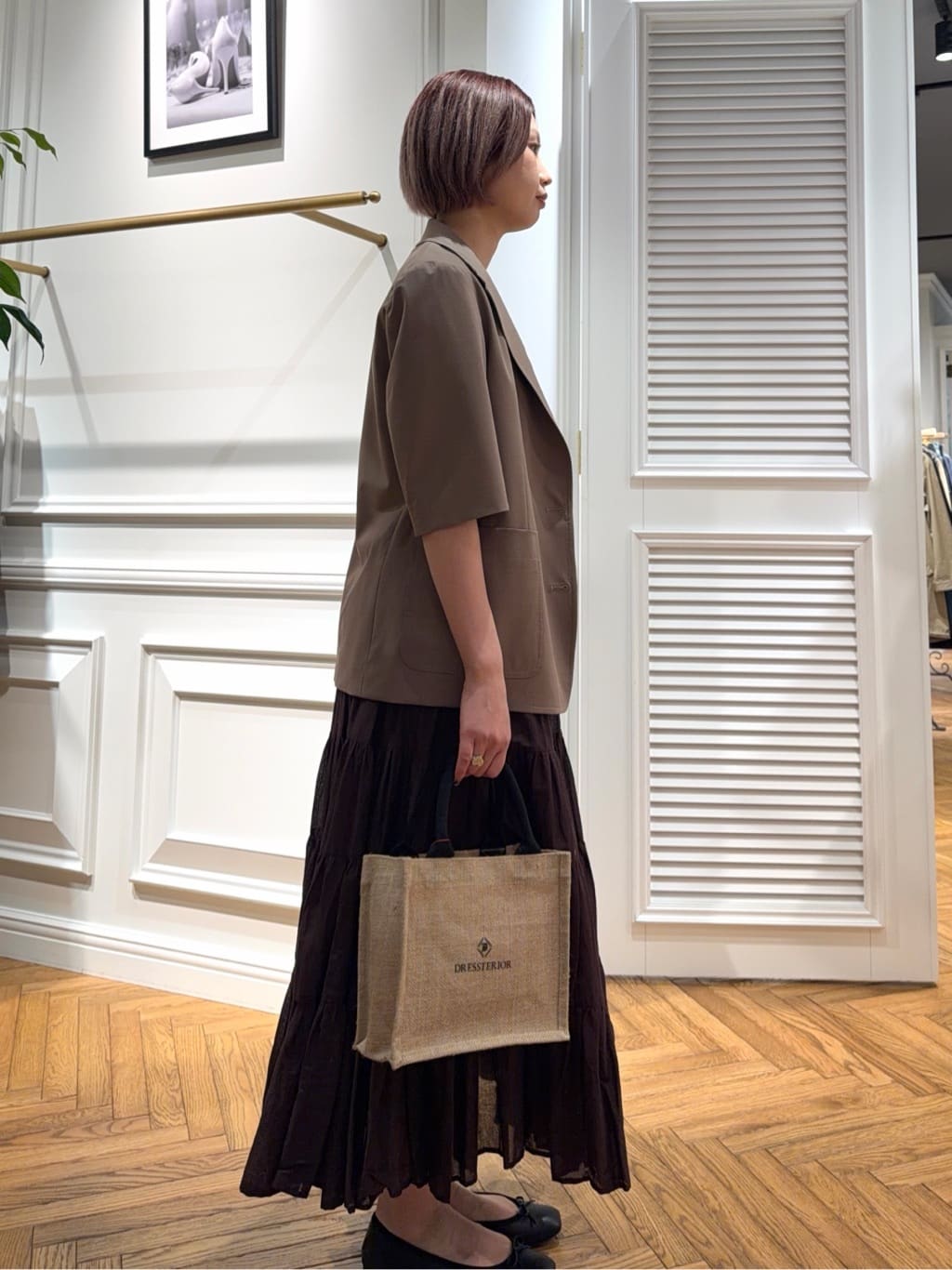 renaさんの「DRESSTERIOR｜【接触冷感/セットアップ可】 2WAYストレッチスリークオータージャケット」を使ったコーディネート
