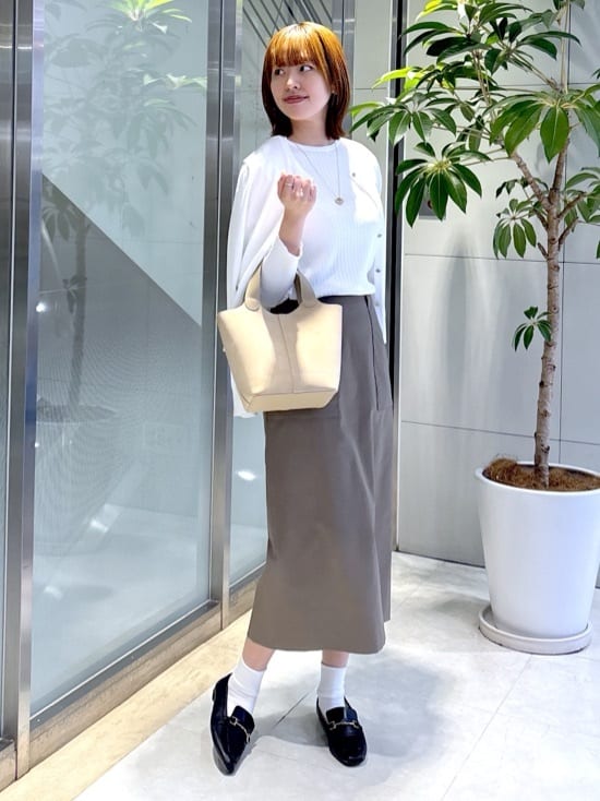 yukaさんの「UNTITLED｜◆【アンサンブル可/洗える】ワイドリブニット」を使ったコーディネート