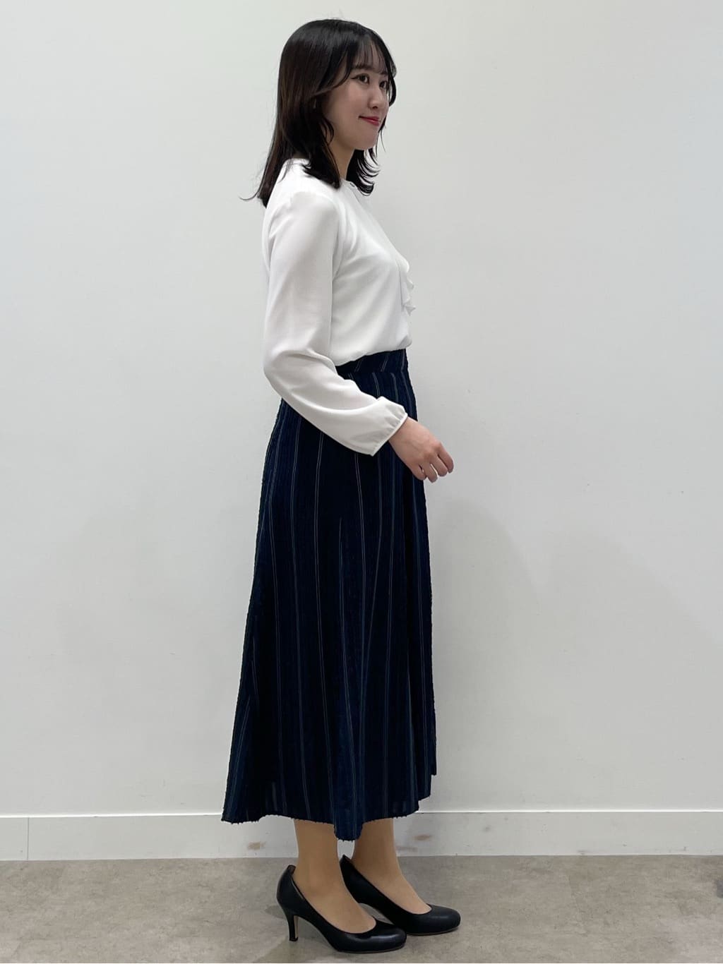 yukariさんの「Reflect｜【UVカット／接触冷感】フロントフリルシフォンブラウス」を使ったコーディネート