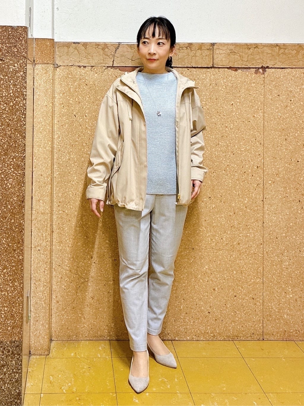 hattoriさんの「INDIVI｜【洗える／大人ラメ】カラーMIXボトルネックニット」を使ったコーディネート