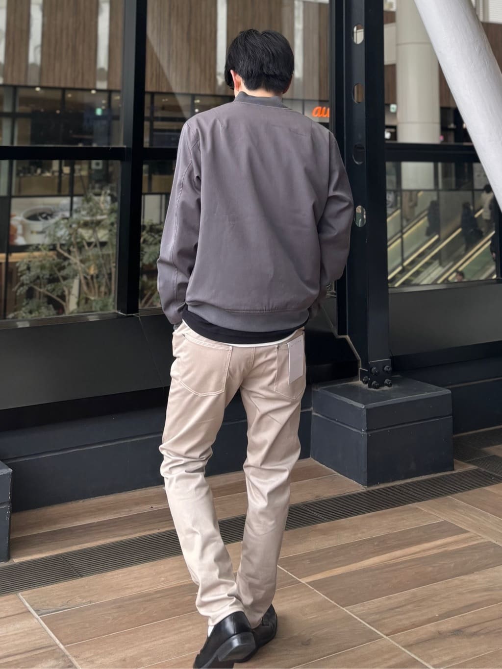 うらしーさんの「THE SHOP TK｜FLEX LINE ストレッチリブブルゾン　ストレッチ/防シワ/マシンウォッシャブル/セットアップ可」を使ったコーディネート