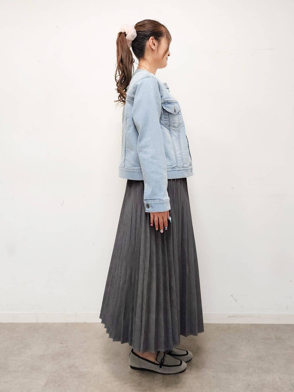 ゆゆさんの「SHOO･LA･RUE｜【洗濯機可/S-LL/アンサンブル可】結局、シンプル クルーネックニット」を使ったコーディネート