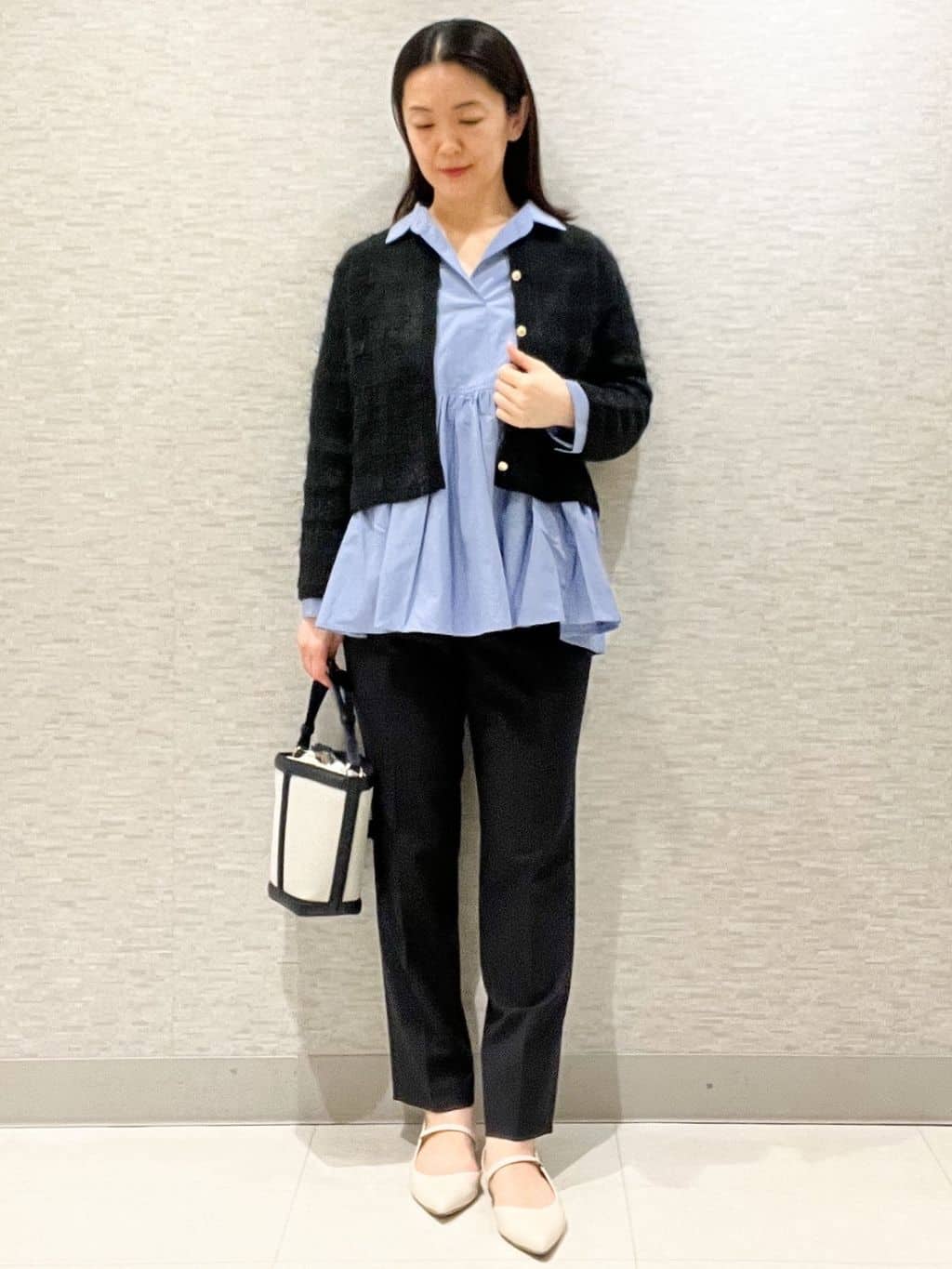 marikoさんの「Reflect｜【お食事会やお出かけに◎】ふんわりジャカード編みカーディガン」を使ったコーディネート