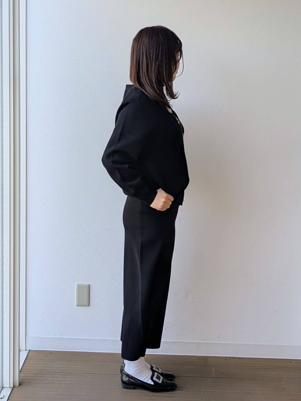 なみきさんの「UNTITLED｜◆【軽羽織り/セットアップ可】ジップアップニットカーディガン」を使ったコーディネート