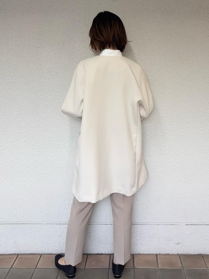 risaさんの「OPAQUE.CLIP｜フォルムスリーブミドルコート【洗濯機OK】」を使ったコーディネート