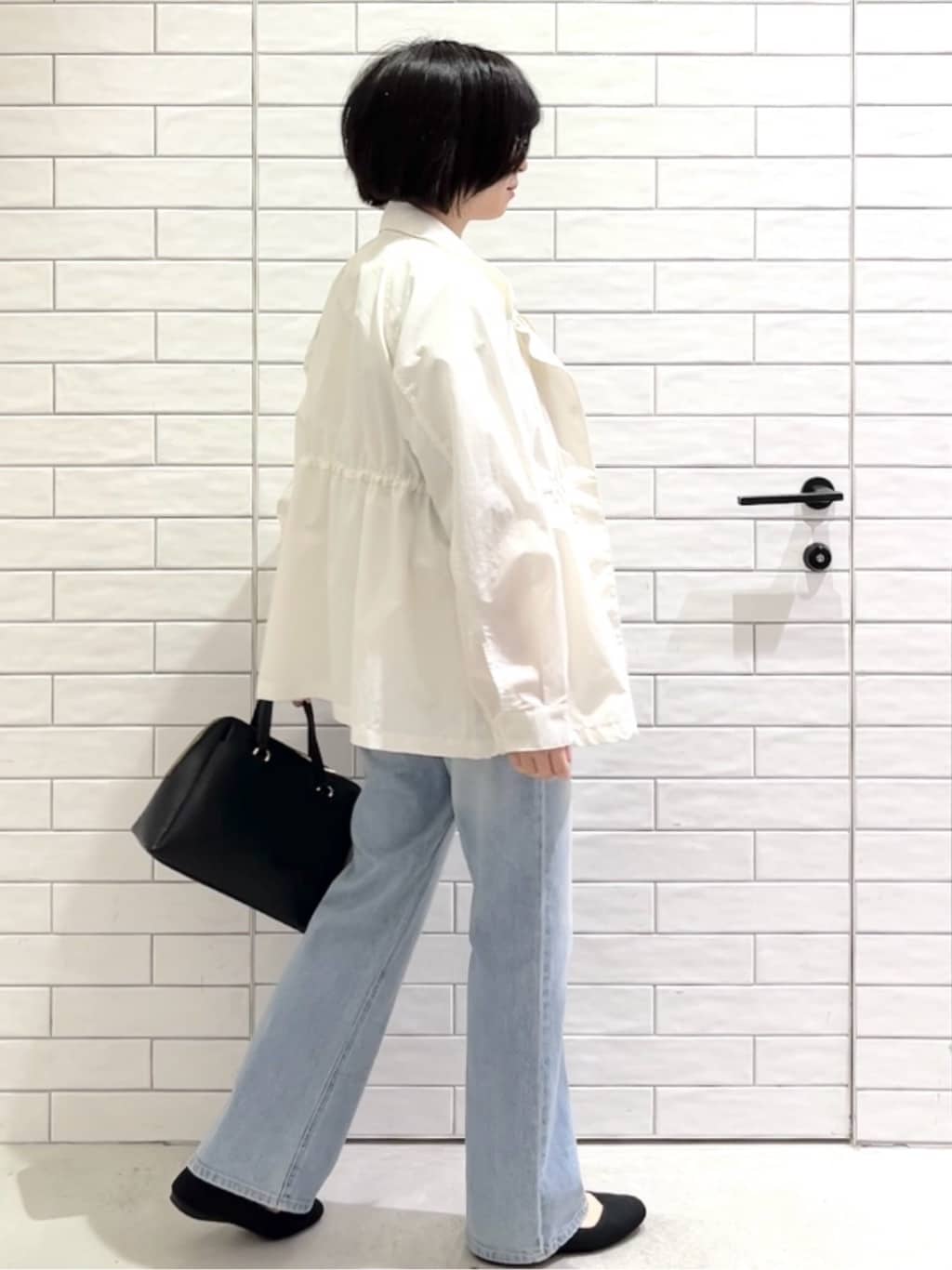 しおりさんの「OPAQUE.CLIP｜撥水スタンドZIPブルゾン【洗濯機OK／UVケア／花粉対応】」を使ったコーディネート