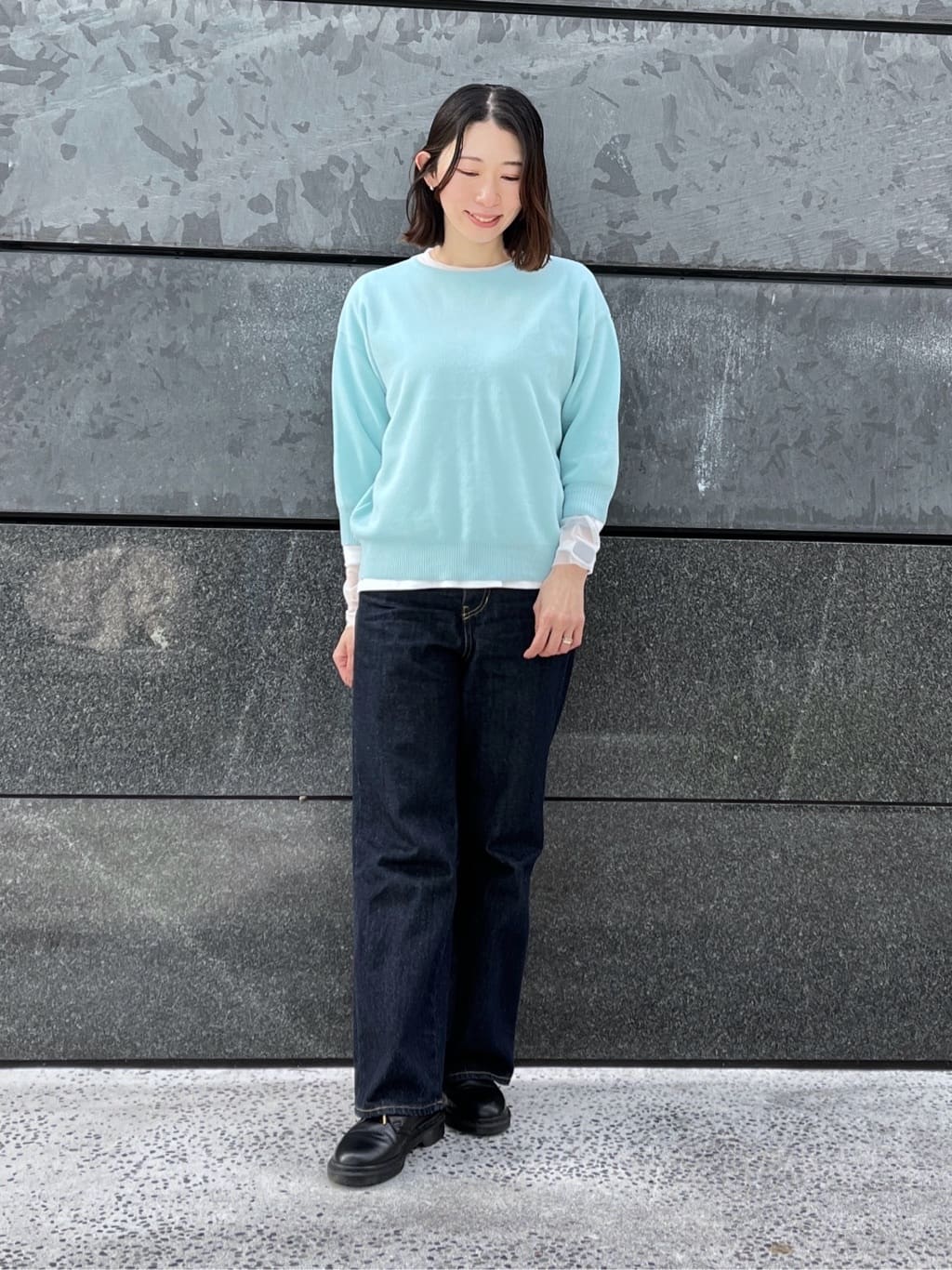 canaさんの「Dessin｜【花粉ガード/撥水加工/洗える】クルーネックスプリングコート」を使ったコーディネート