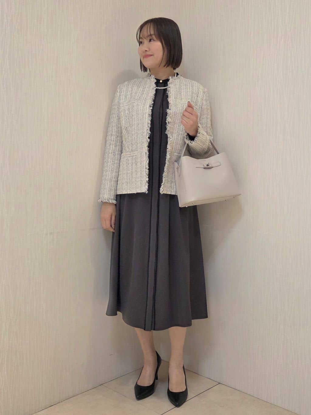 naokoさんの「UNTITLED｜【仕事着/スーツ】ファンシーツイード ジャケット」を使ったコーディネート