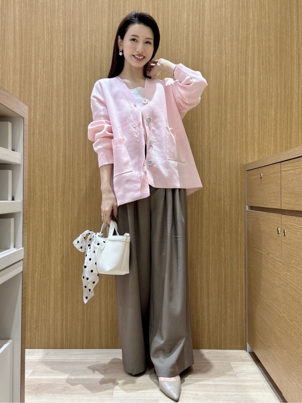 maiさんの「OPAQUE.CLIP｜コットンリブキャミソール【洗濯機洗い可】」を使ったコーディネート