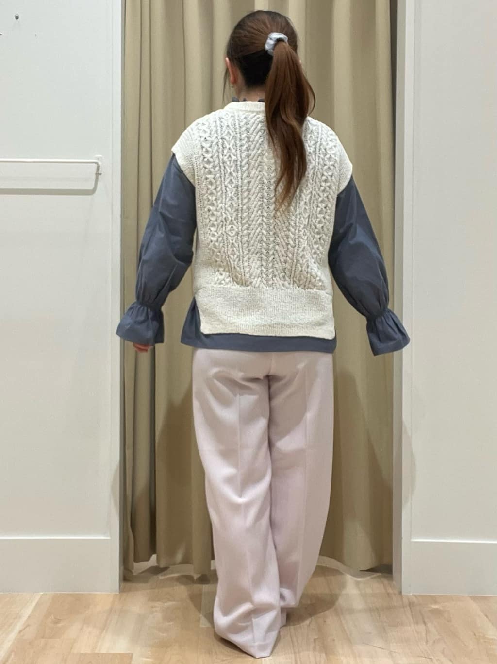 たまさんの「grove｜スタイリングが上品に決まる、ウールライクワイドパンツ」を使ったコーディネート