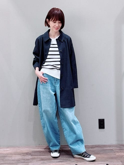Satoさんの「Dessin｜【花粉ガード/撥水加工/洗える】ステンカラースプリングコート」を使ったコーディネート