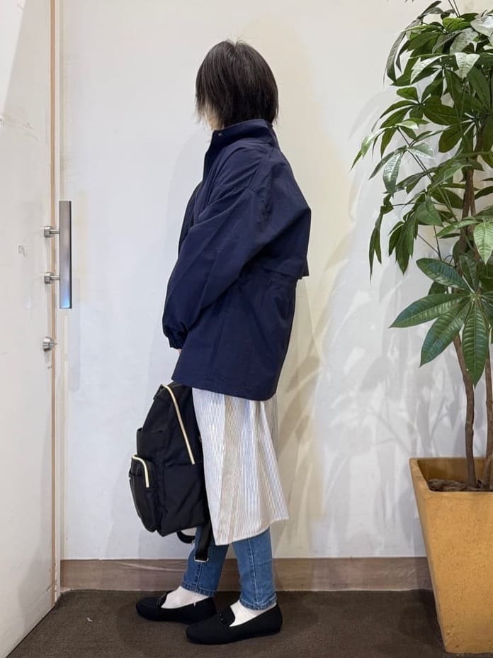 misakiさんの「SHOO･LA･RUE｜【S-LL/体型カバー】ストライプが爽やか　ベストドッキングシャツワンピース」を使ったコーディネート
