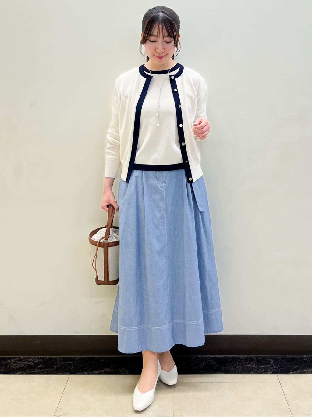 mikikoさんの「Reflect｜【アンサンブル可】バイカラーニット」を使ったコーディネート