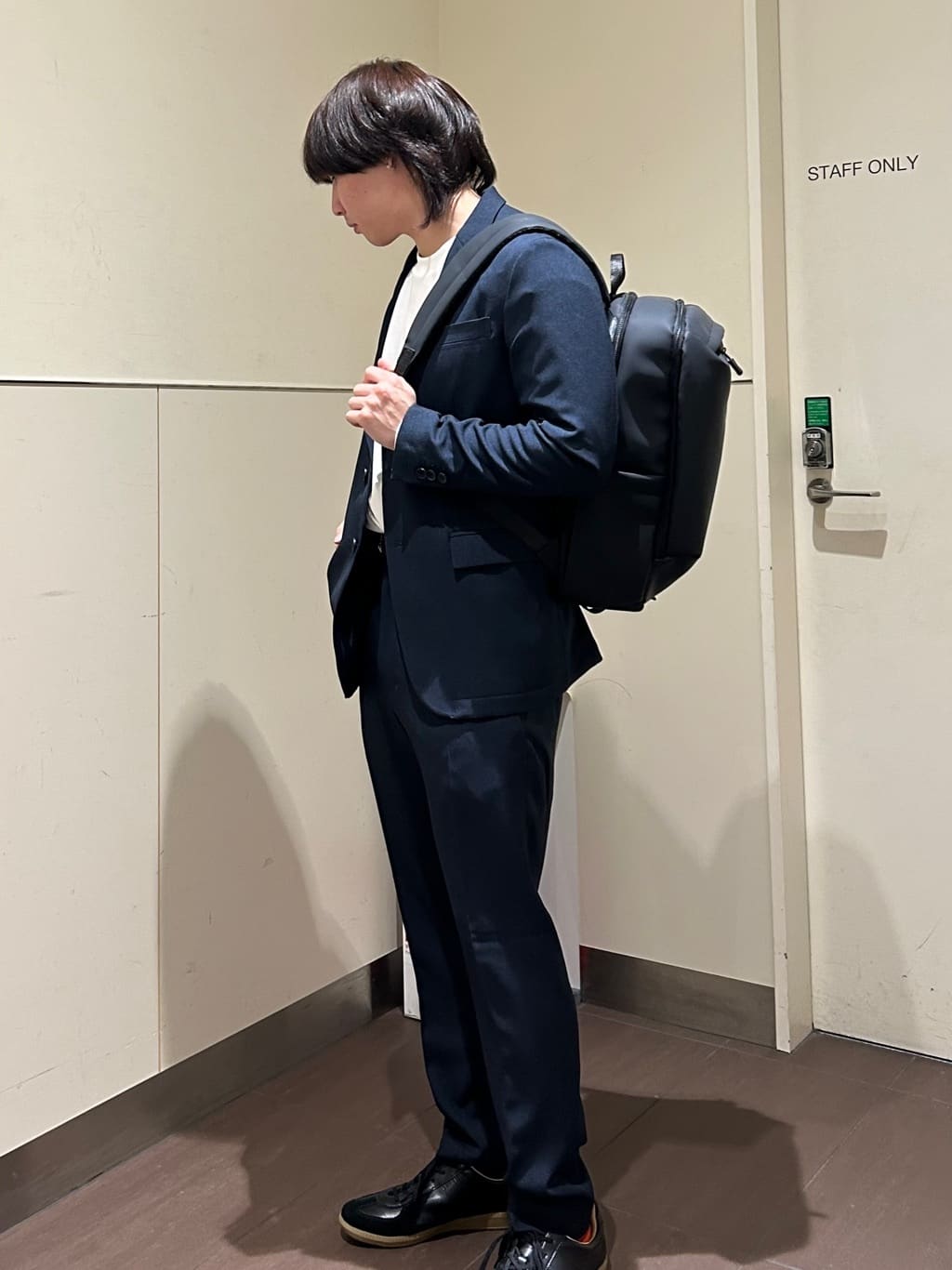 しげちゃんさんの「tk.TAKEO KIKUCHI｜【365日対応】PINHEADシングルセットアップ/上下2点セット/ONOFF兼用/ストレッチ/洗え」を使ったコーディネート