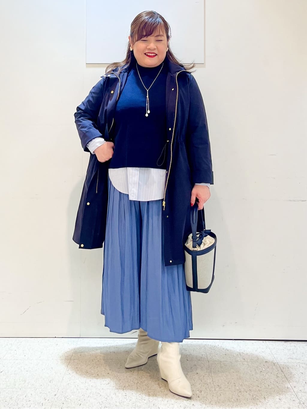 kimmyさんの「Reflect｜【中綿ライナー付き】ライナー付きフーデッドロングコート」を使ったコーディネート