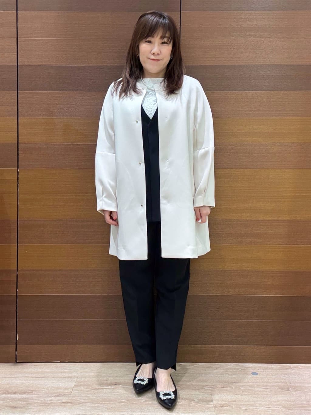 maichiさんの「OPAQUE.CLIP｜フォルムスリーブミドルコート【洗濯機OK】」を使ったコーディネート