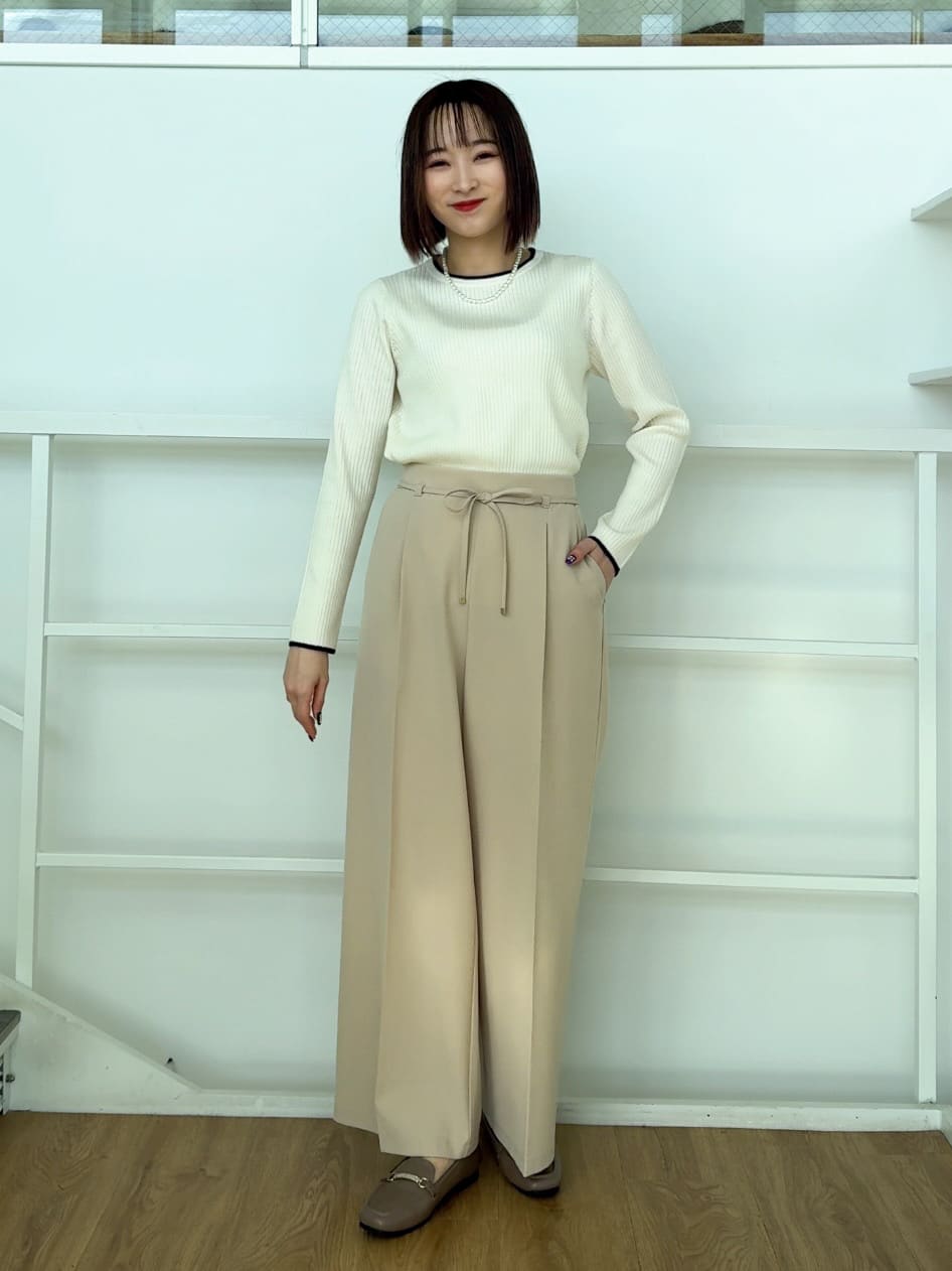 𝐜𝐡𝐢𝐤𝐚さんの「SHOO･LA･RUE｜【S-3L】オンとオフで印象が変わる ライトツイードジャケット」を使ったコーディネート