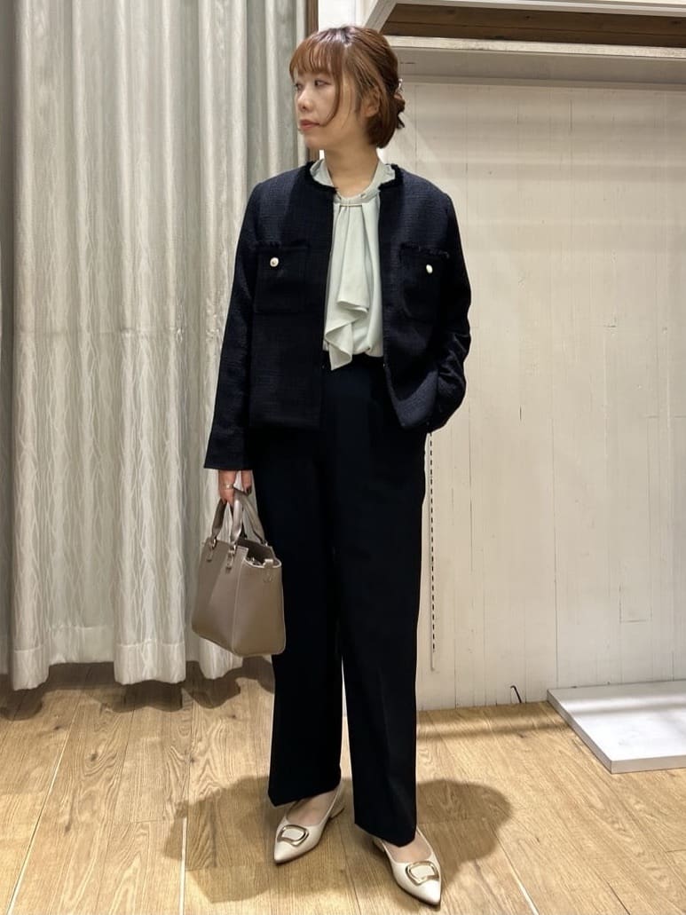 ga_riさんの「THE SHOP TK｜【通勤・セレモニー】ツイードノーカラージャケット」を使ったコーディネート