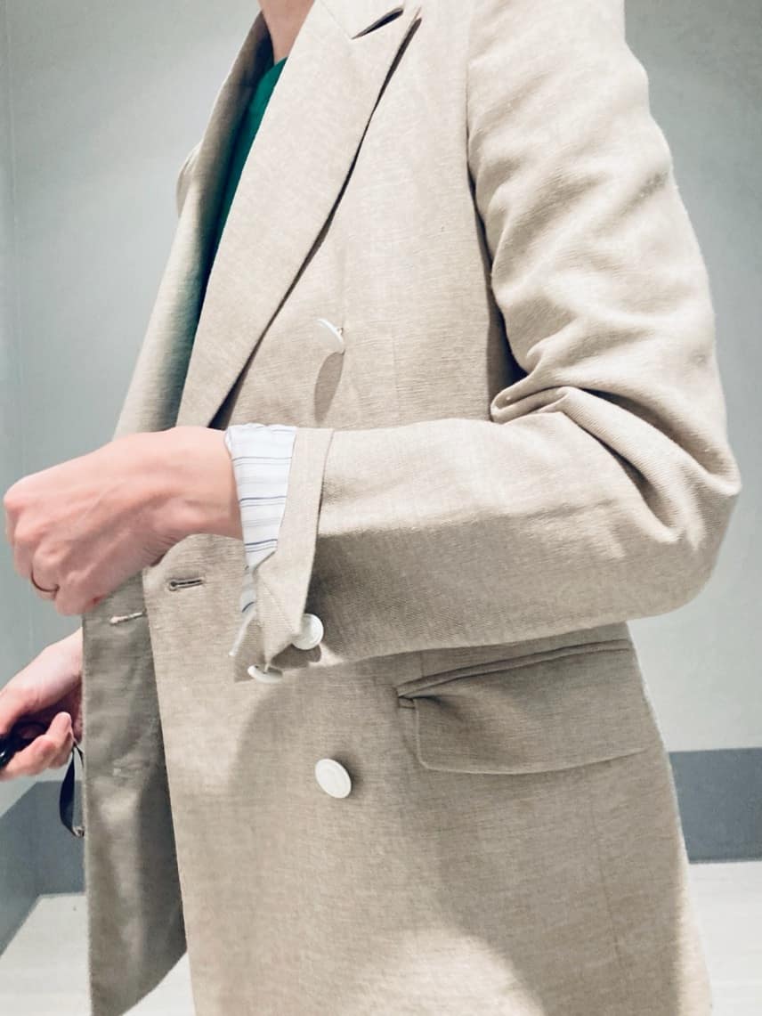 Furuさんの「DRESSTERIOR｜【ウォッシャブル】コットンシルクフレンチスリーブニット」を使ったコーディネート