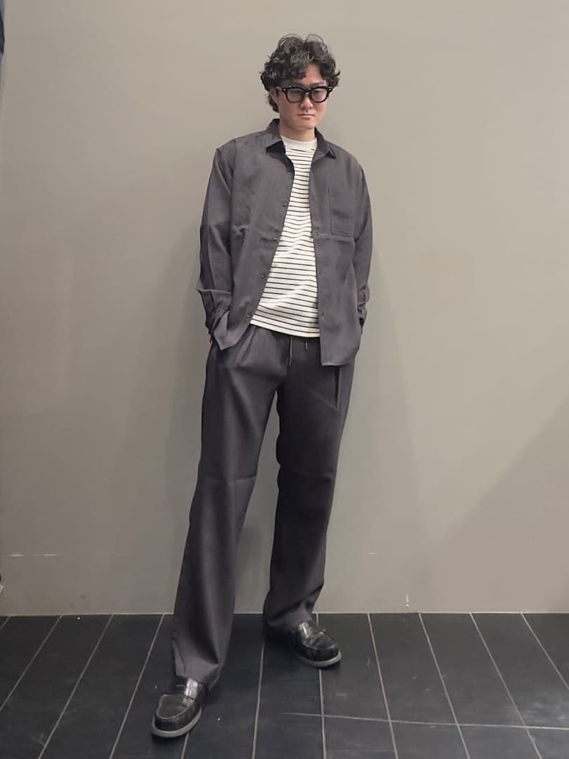 SHUさんの「THE SHOP TK｜【LINO FINE】リネンライク 長袖シャツ UVカット/イージーケア/吸水速乾/洗濯機OK」を使ったコーディネート