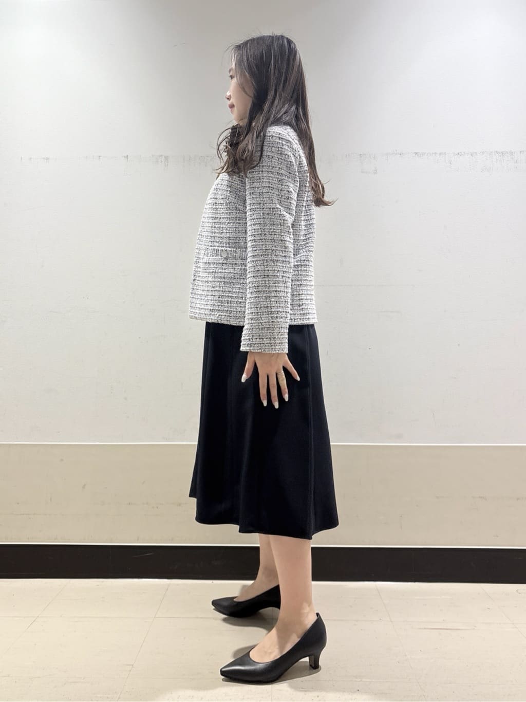kahoさんの「INDIVI｜【洗える／UVケア】ジョーゼットフレアワンピース」を使ったコーディネート