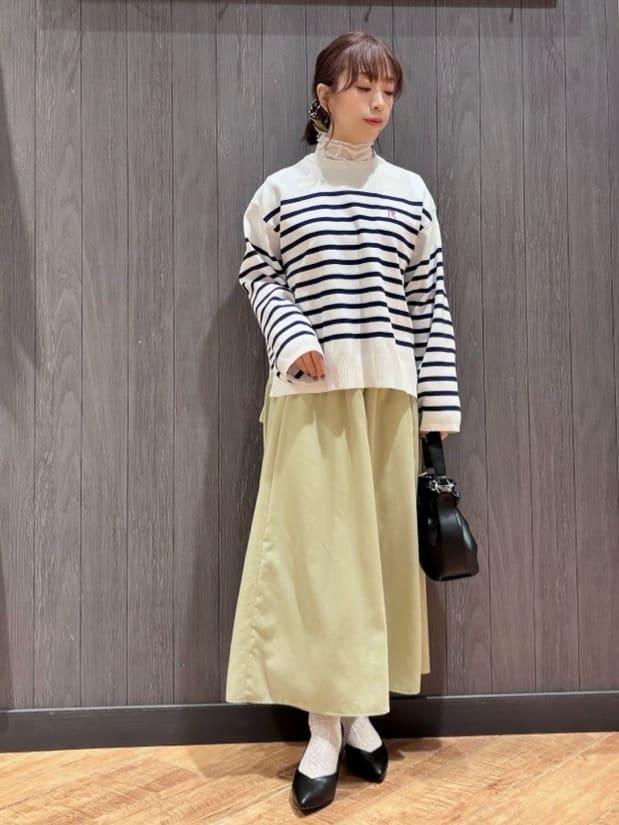meiさんの「SHOO･LA･RUE｜楽にきちんと見られたい　大人カジュアルボーダーニット」を使ったコーディネート