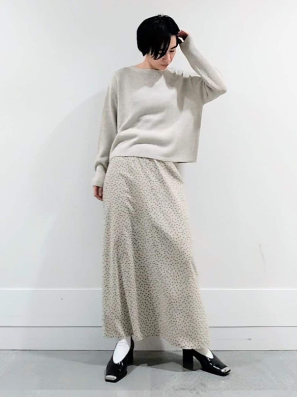 ミズタさんの「UNTITLED｜◆【洗える/光沢感】ファンシーヤーンニット」を使ったコーディネート